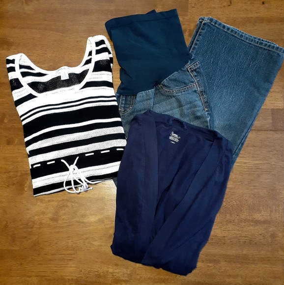 🎈🎉🥳Host Pick!🥳🎉🎈Maternity Lot Bundle Size Large Petite - Picture 1 of 5